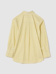 Gap Yellow Cotton Poplin Striped Oversized Shirt - Image 4 of 6