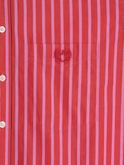Gap Red Cotton Poplin Striped Oversized Shirt - Image 5 of 5