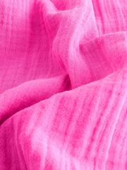 Gap Pink 100% Cotton Crinkle Gauze Easy Barrel Trousers - Image 6 of 8