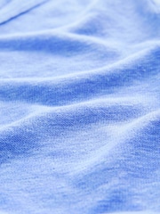 Gap Blue Linen Blend Short Sleeve Scoop Neck T-Shirt - Image 4 of 4
