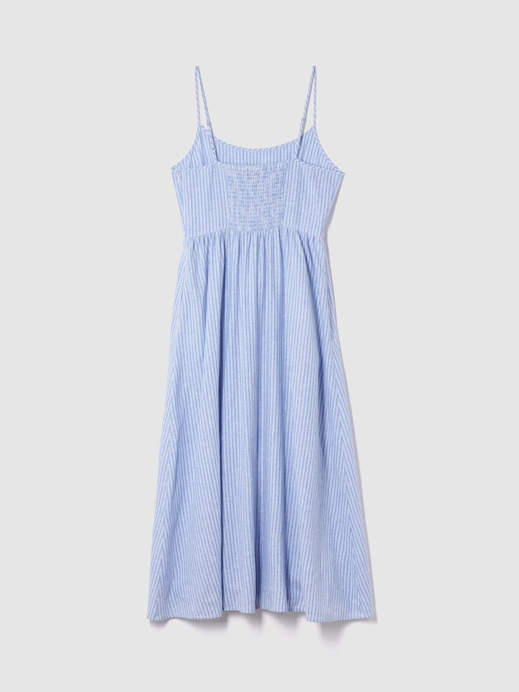 Buy Gap Blue Pinstripe Drop-Waist Midi Summer Dress from the Next UK online  shop