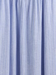 Gap Blue Pinstripe Linen-Blend Drop-Waist Maxi Summer Dress - Image 5 of 5