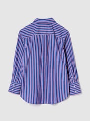 Gap Blue/Pink Cotton Poplin Striped Oversized Shirt - Image 2 of 5