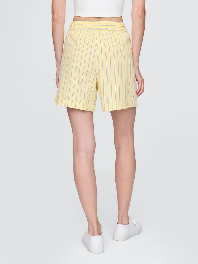 Gap Yellow Cotton Poplin Striped Shorts - Image 2 of 9
