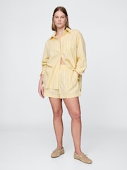 Gap Yellow Cotton Poplin Striped Shorts - Image 5 of 9