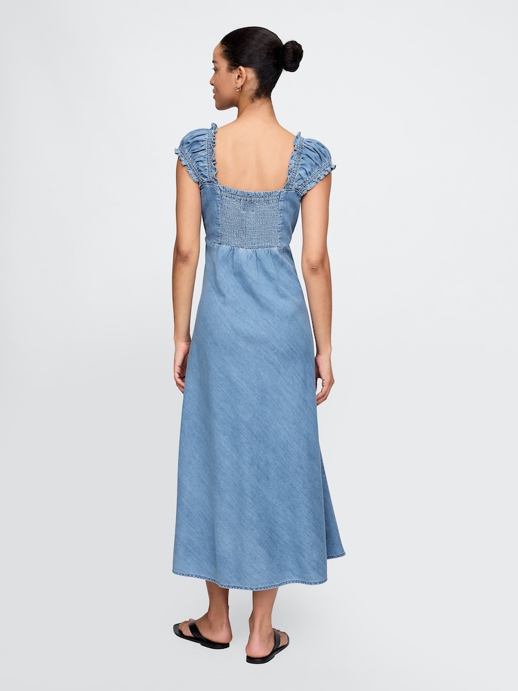 Gap Blue Denim Midi Dress - Image 2 of 8