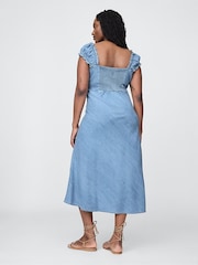 Gap Blue Denim Midi Dress - Image 7 of 8