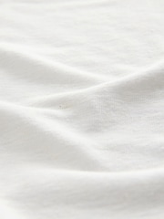Gap White Linen Blend Short Sleeve Scoop Neck T-Shirt - Image 4 of 4