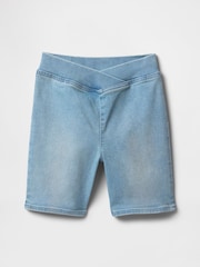 Gap Blue Denim Bike Shorts - Image 4 of 5
