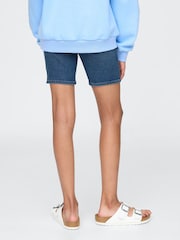 Gap Dark Blue Denim Bike Shorts - Image 2 of 5