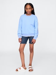 Gap Dark Blue Denim Bike Shorts - Image 3 of 5