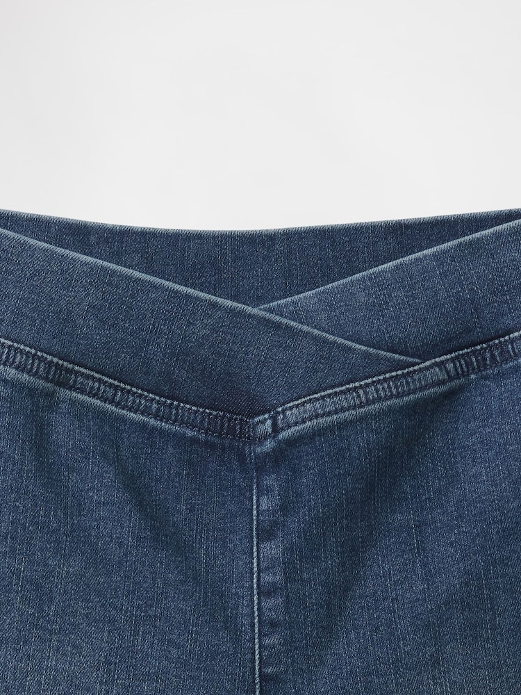 Gap Dark Blue Denim Bike Shorts - Image 5 of 5