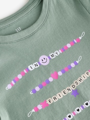 Gap Green Friendship Bracelet Short Sleeve Crew Neck Graphic T-Shirt (4-13yrs) - Image 3 of 4