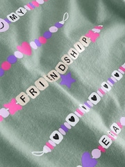 Gap Green Friendship Bracelet Short Sleeve Crew Neck Graphic T-Shirt (4-13yrs) - Image 4 of 4