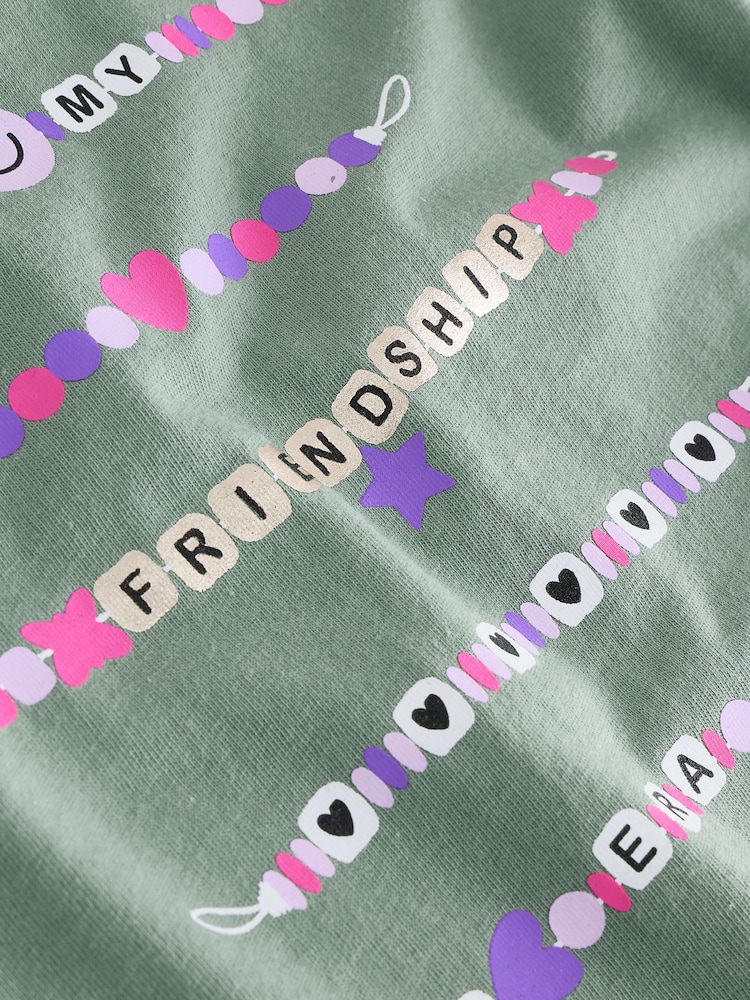 Gap Green Friendship Bracelet Short Sleeve Crew Neck Graphic T-Shirt (4-13yrs) - Image 4 of 4