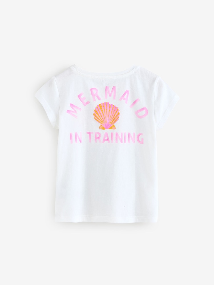 Gap White Shell Logo Short Sleeve Crew Neck T-Shirt - Image 2 of 4