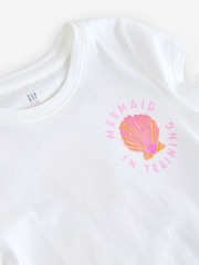 Gap White Shell Logo Short Sleeve Crew Neck T-Shirt - Image 3 of 4