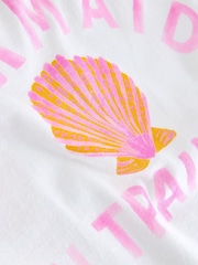 Gap White Shell Logo Short Sleeve Crew Neck T-Shirt - Image 4 of 4