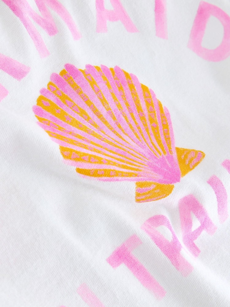Gap White Shell Logo Short Sleeve Crew Neck T-Shirt - Image 4 of 4