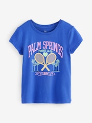 Gap Blue Tennis Club Logo Short Sleeve Crew Neck T-Shirt - Image 1 of 4