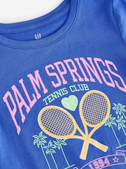 Gap Blue Tennis Club Logo Short Sleeve Crew Neck T-Shirt - Image 3 of 4