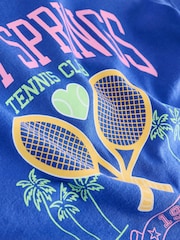Gap Blue Tennis Club Logo Short Sleeve Crew Neck T-Shirt - Image 4 of 4