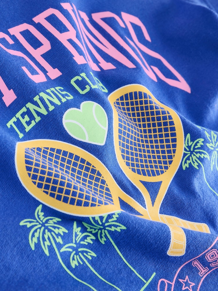 Gap Blue Tennis Club Logo Short Sleeve Crew Neck T-Shirt - Image 4 of 4