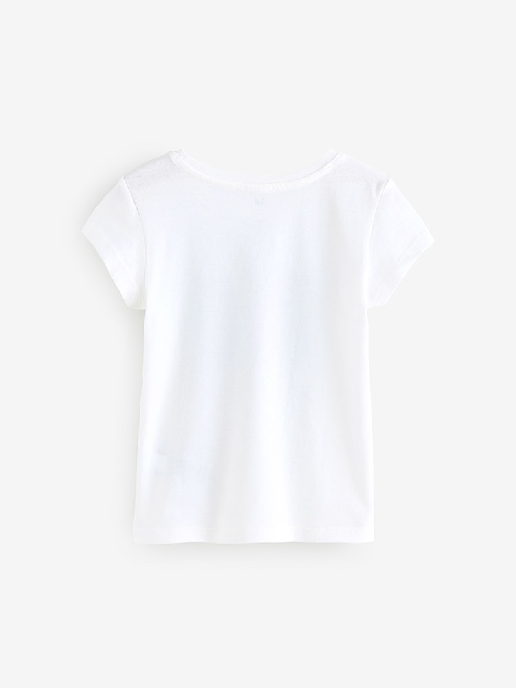 Gap White/Blue Butterfly Logo Short Sleeve Crew Neck T-Shirt - Image 2 of 4