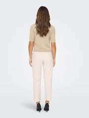 JDY Cream Crochet Short Sleeve Jumper - Image 5 of 9