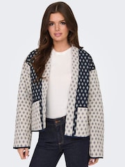 JDY White Quilted House Coat - Image 2 of 6