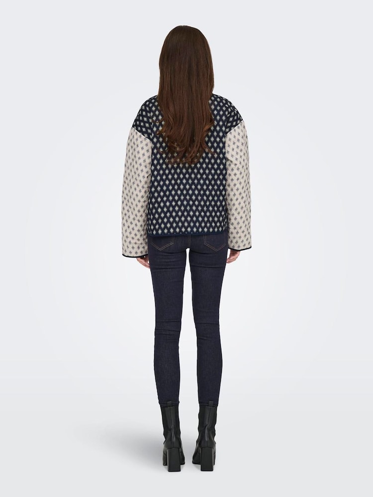 JDY White Quilted House Coat - Image 3 of 6