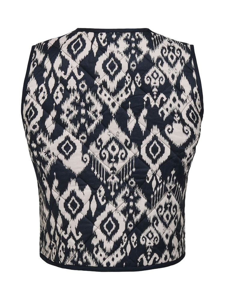 JDY Black Pattern Waistcoat - Image 6 of 6
