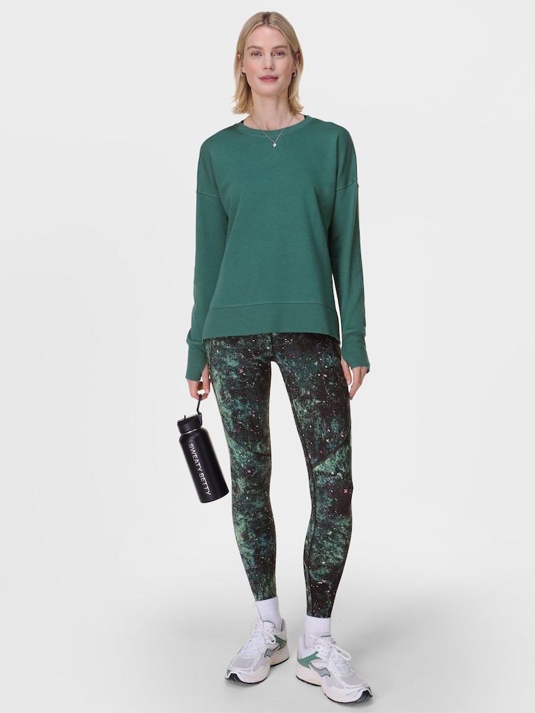 Sweaty Betty Green After Class Longline Sweatshirt - Image 2 of 8