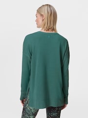 Sweaty Betty Green After Class Longline Sweatshirt - Image 3 of 8