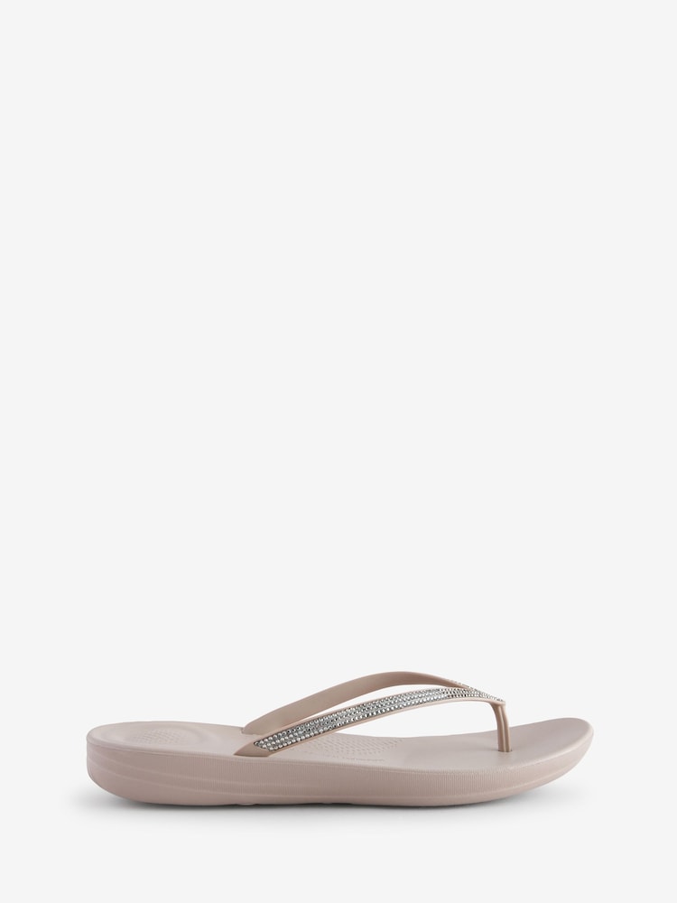 FitFlop Iqushion Ombre Sparkle Brown Flip Flops - Image 2 of 2