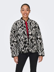 JDY Black Pattern Jacket - Image 4 of 9