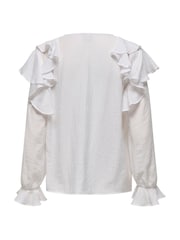 JDY White Tie Detail Frill Blouse - Image 6 of 6