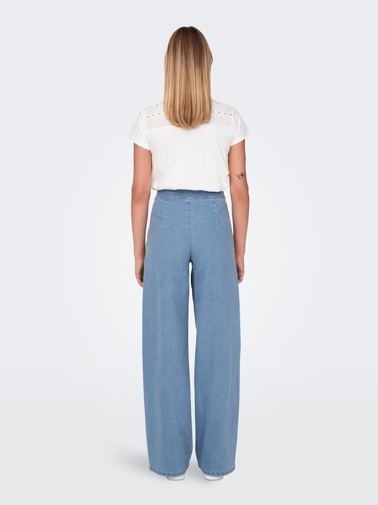 JDY Blue Wide Leg Jeans - Image 2 of 5