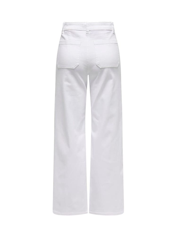 JDY White High Waist Wide Leg Super Soft Jeans - Image 6 of 6