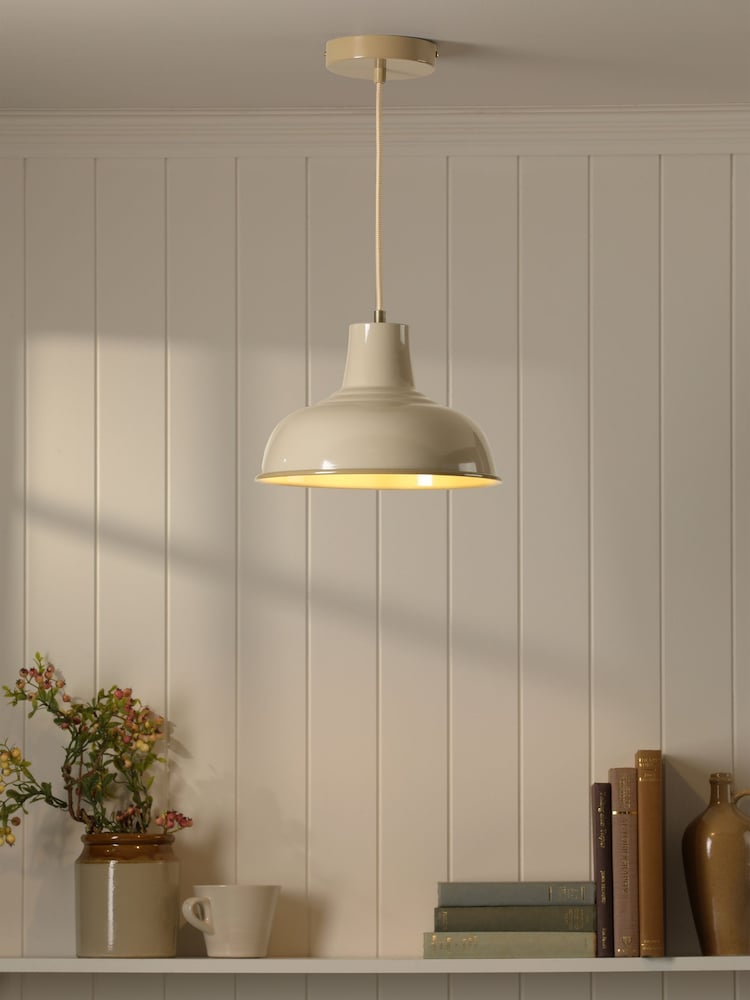Joules Natural Hatfield Industrial Pendant Ceiling Light - Image 1 of 5