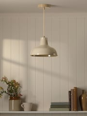 Joules Natural Hatfield Industrial Pendant Ceiling Light - Image 2 of 5