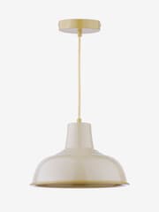 Joules Natural Hatfield Industrial Pendant Ceiling Light - Image 4 of 5