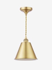 Joules Antique Brass Wollaton Pendant Ceiling Light - Image 5 of 6
