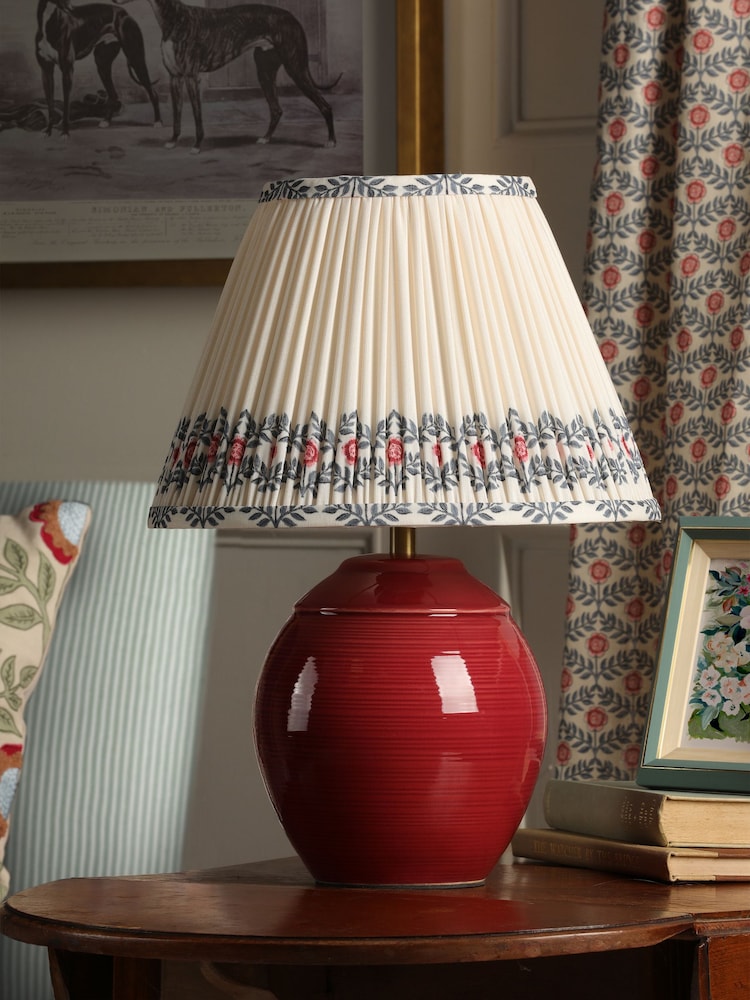 Joules Red Wentworth Table Lamp - Image 2 of 6