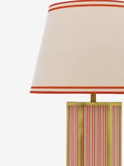 Joules Red Helmingham Antique Brass Claw Foot Table Lamp - Image 6 of 9