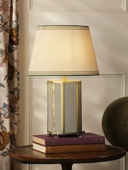 Joules Green Helmingham Antique Brass Claw Foot Table Lamp - Image 1 of 6