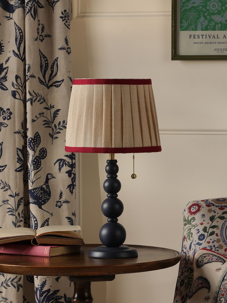 Joules Navy Blue Harewood Table Lamp - Image 2 of 8