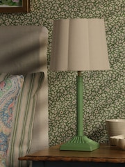 Joules Green Buscot Square Base Table Lamp with Shade - Image 2 of 6