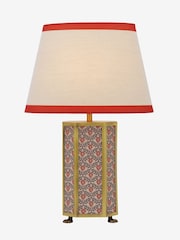 Joules Red Helmingham Antique Brass Claw Foot Table Lamp - Image 7 of 7