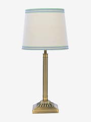 Joules Antique Brass Buscot Square Base Table Lamp with Shade - Image 5 of 6